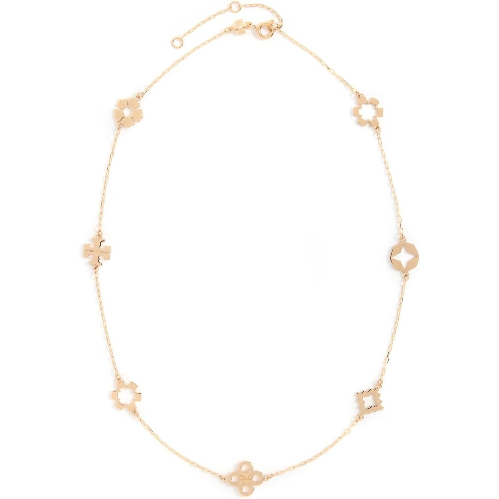 image:imageTory Burch Womens Kira Clover Necklace Tory Gold One Size