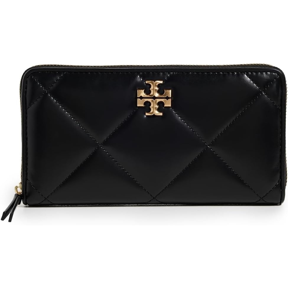 image:imageTory Burch Womens Kira Diamond Quilt Zip Continental WalletBlack