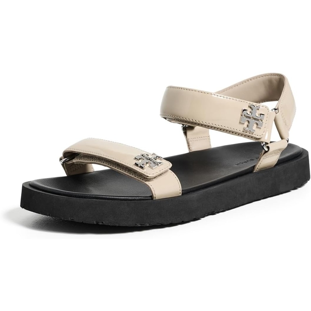image:imageTory Burch Womens Kira Ultralight SandalsStone GreyBlackSilver