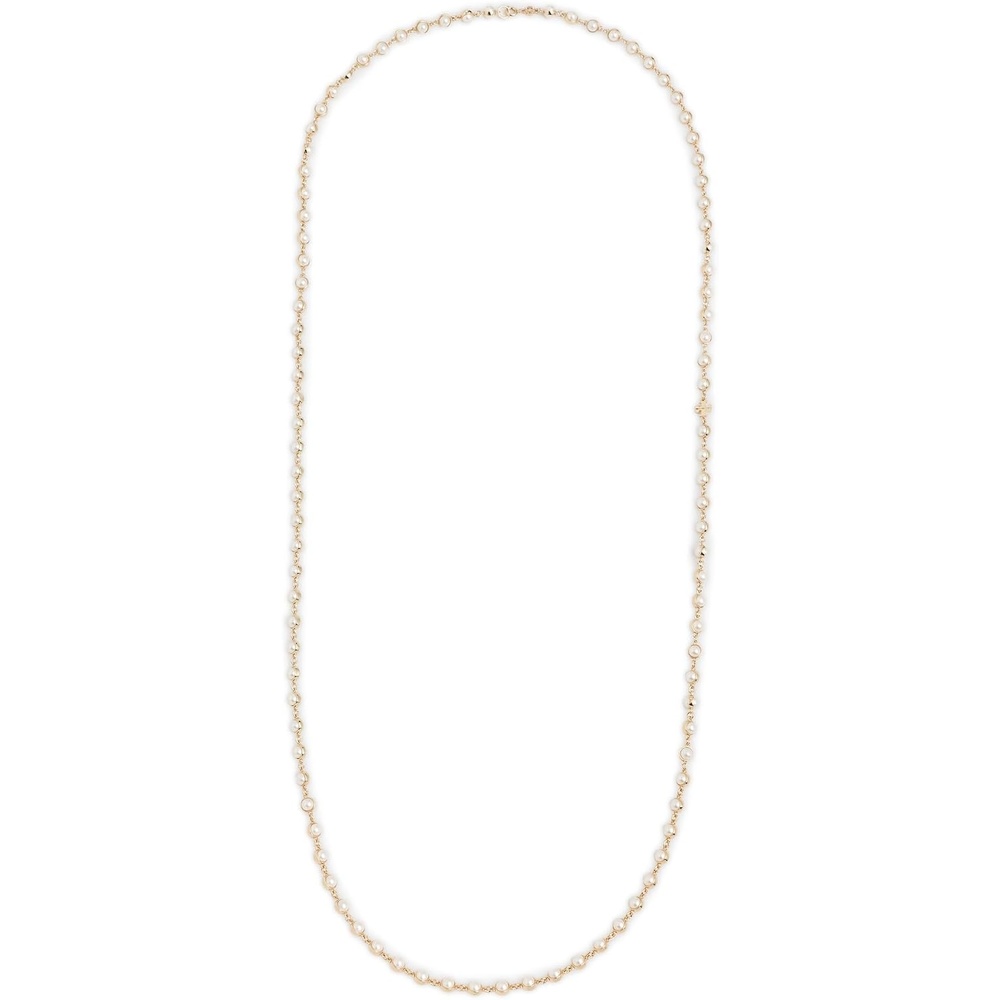 image:imageTory Burch Womens Long Pearl NecklaceLight Brass Pearl