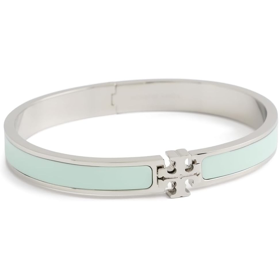 image:imageTory Burch Womens Medium Icon Enamel BraceletTory SilverChill Mint