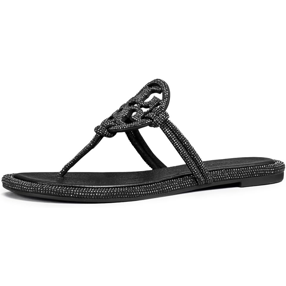 image:imageTory Burch Womens Miller Knotted Pave SandalsPerfect Black