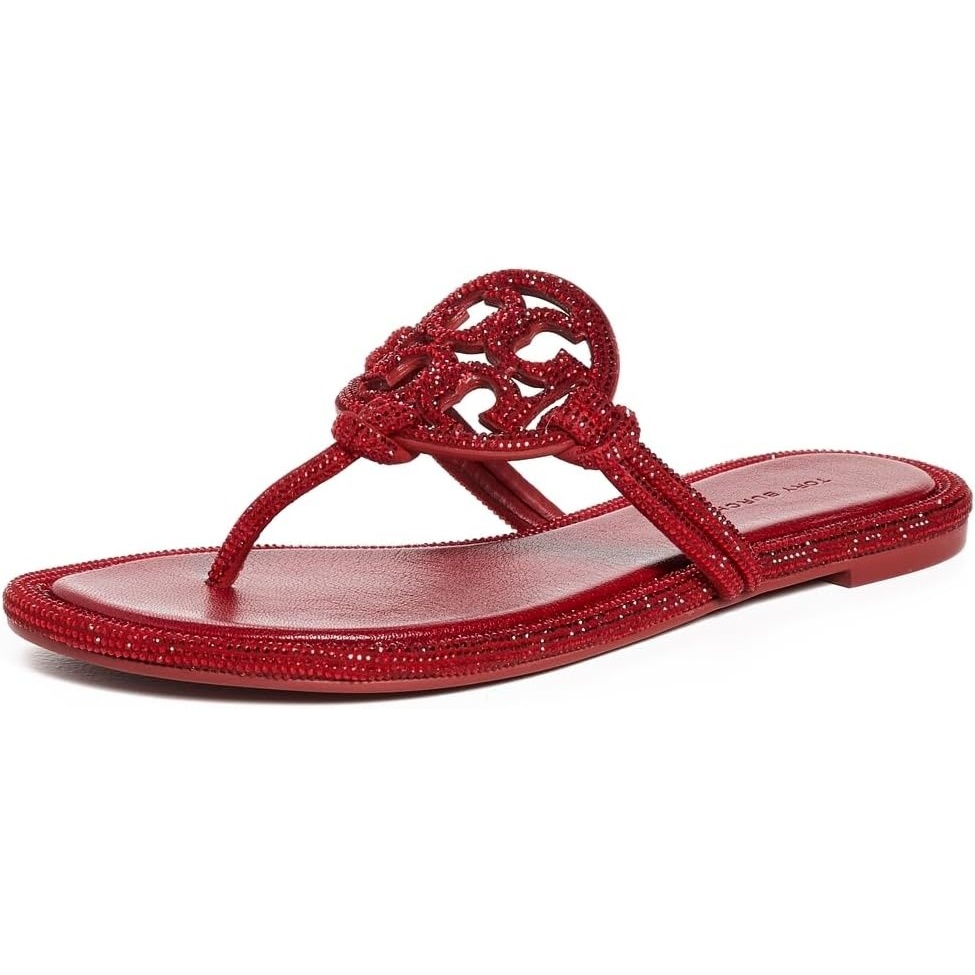 image:imageTory Burch Womens Miller Knotted Pave SandalsRuby