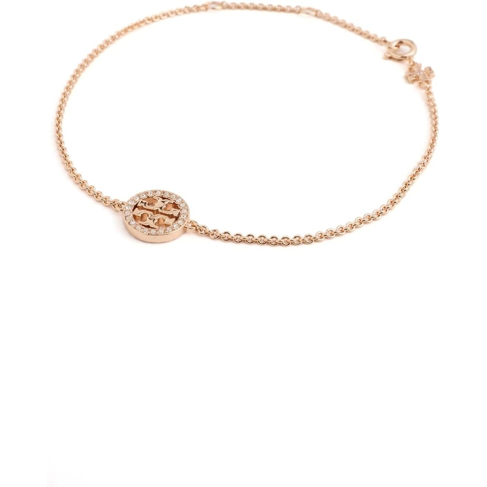 image:imageTory Burch Womens Miller Pave Chain BraceletRose GoldCrystal