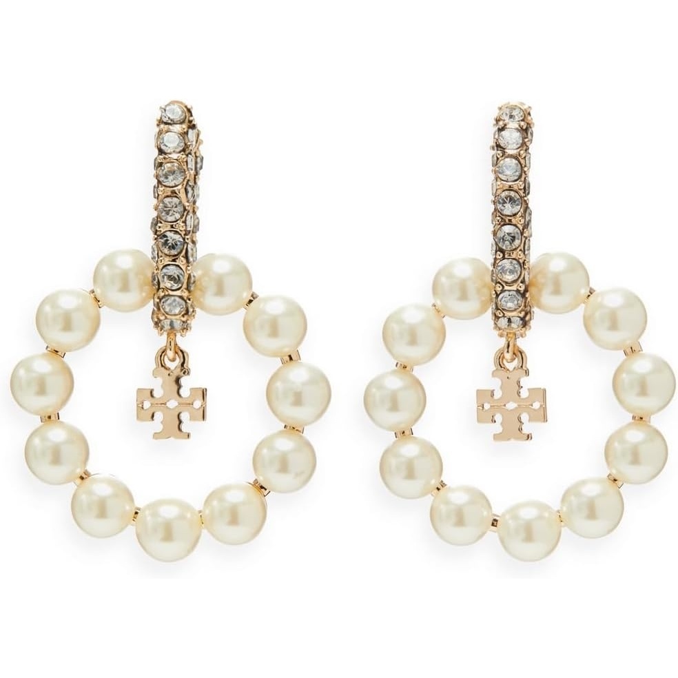 image:imageTory Burch Womens Moondance Pearl Hoop EarringsPearl
