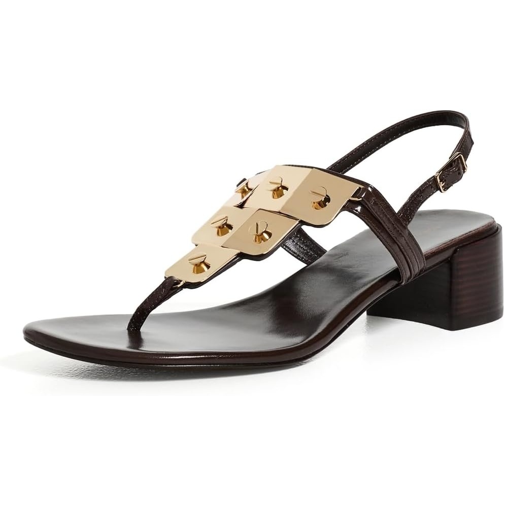 image:imageTory Burch Womens Multi Screw Heeled SandalsDark Cocoa