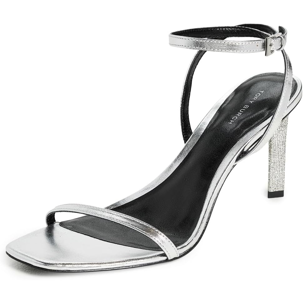 image:imageTory Burch Womens Pave Heeled Sandals 90mmSilver