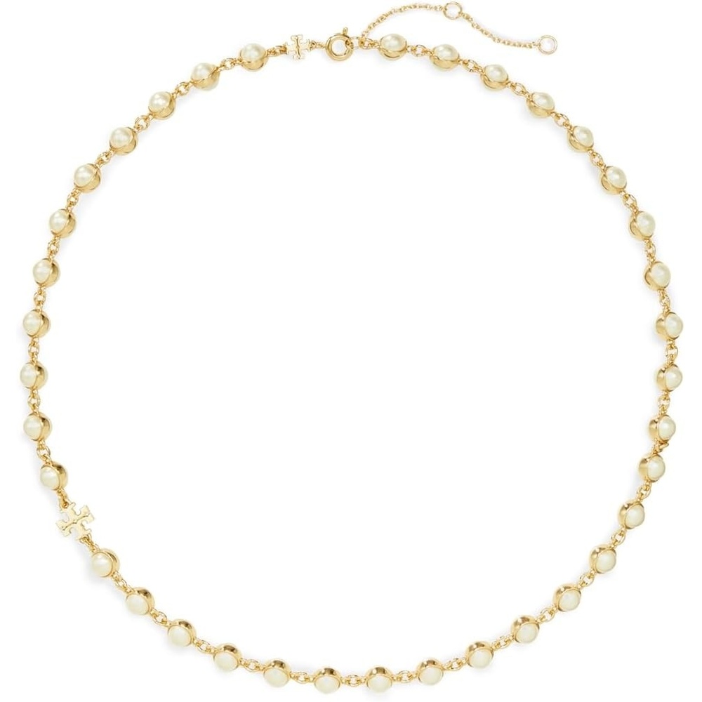 image:imageTory Burch Womens Pearl NecklaceLight Brass Pearl