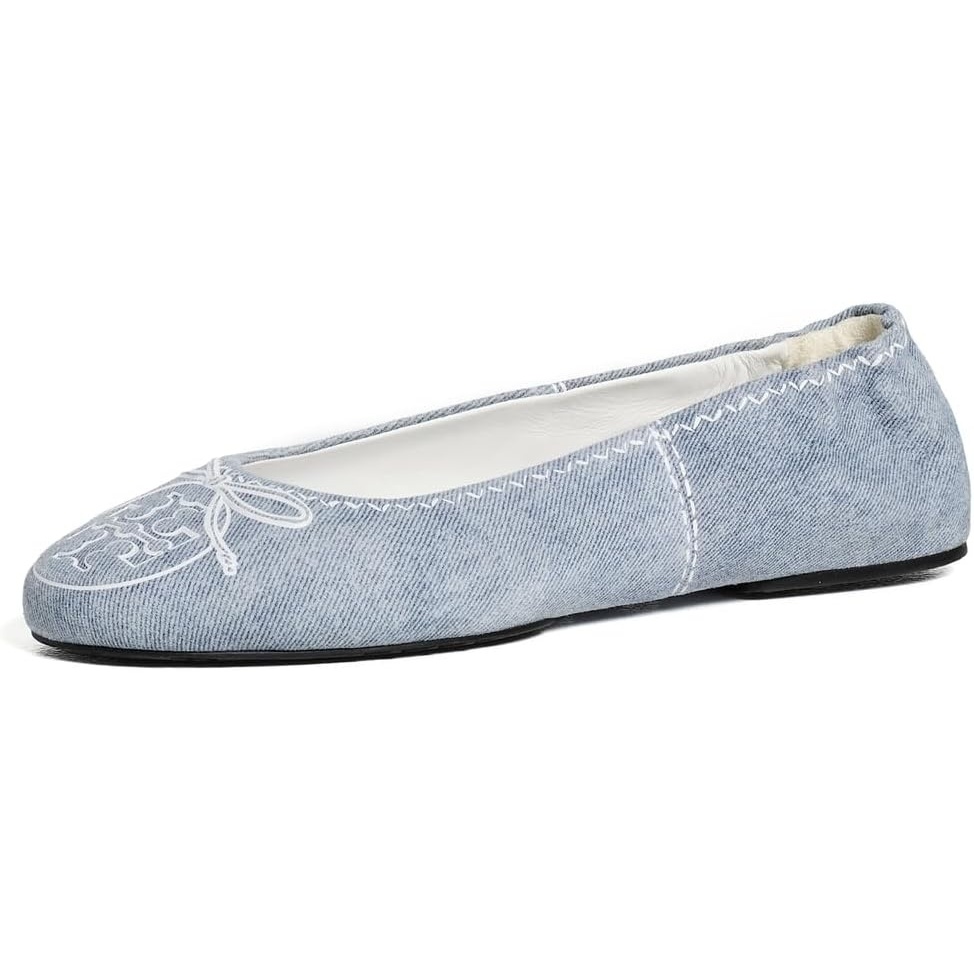 image:imageTory Burch Womens Reva Travel Ballet FlatsBlue Cloud