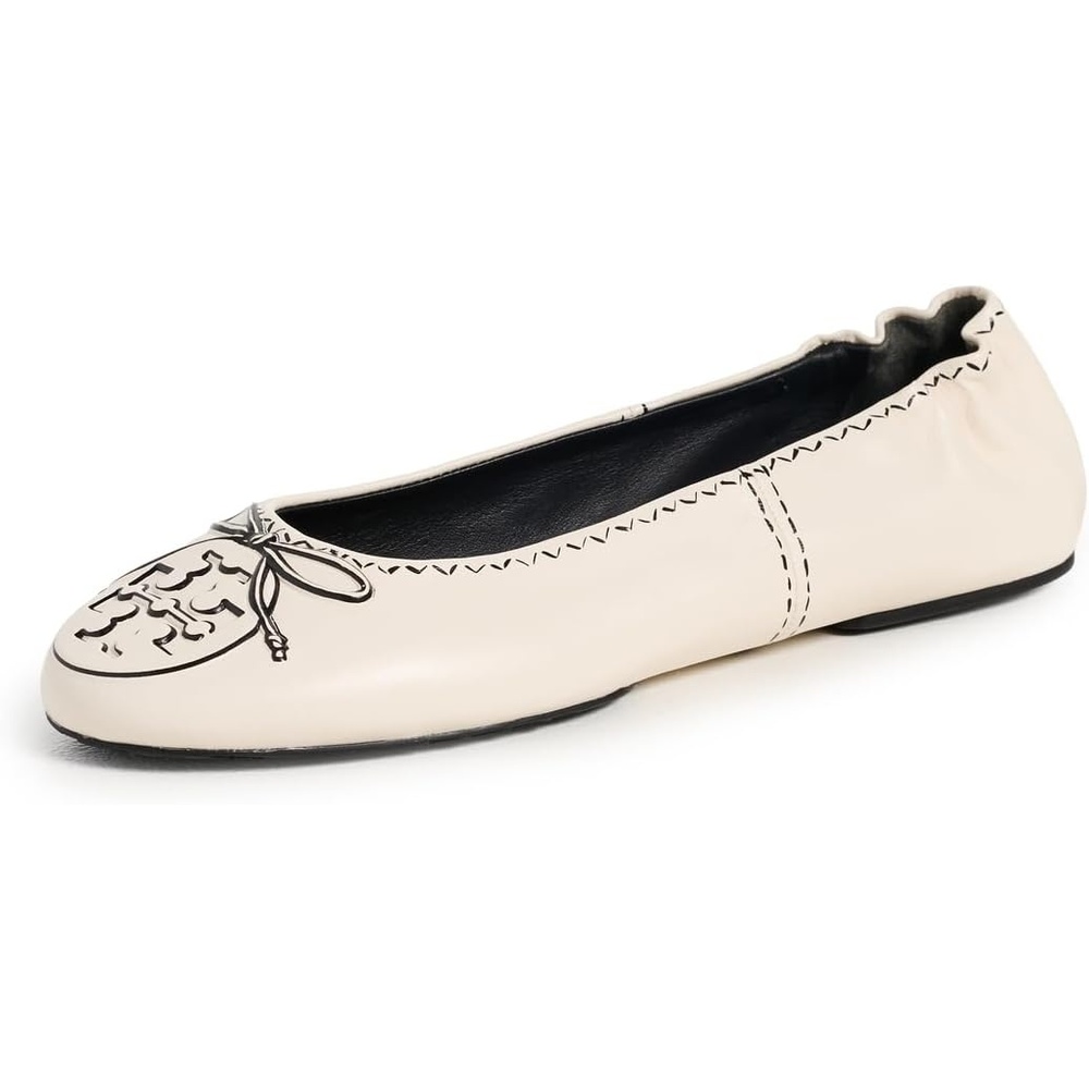 image:imageTory Burch Womens Reva Travel Ballet FlatsNew Cream