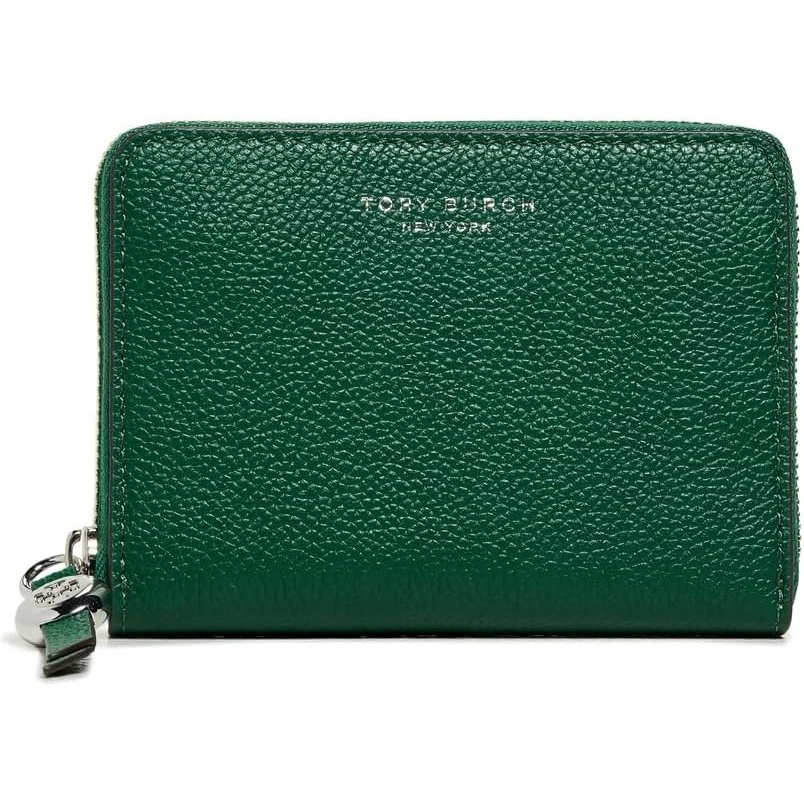 image:imageTory Burch Womens Romy Medium Zip Around WalletDark Kale