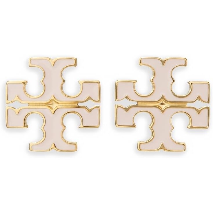 image:imageTory Burch Womens Small Icon Enamel Stud EarringsPink Snow