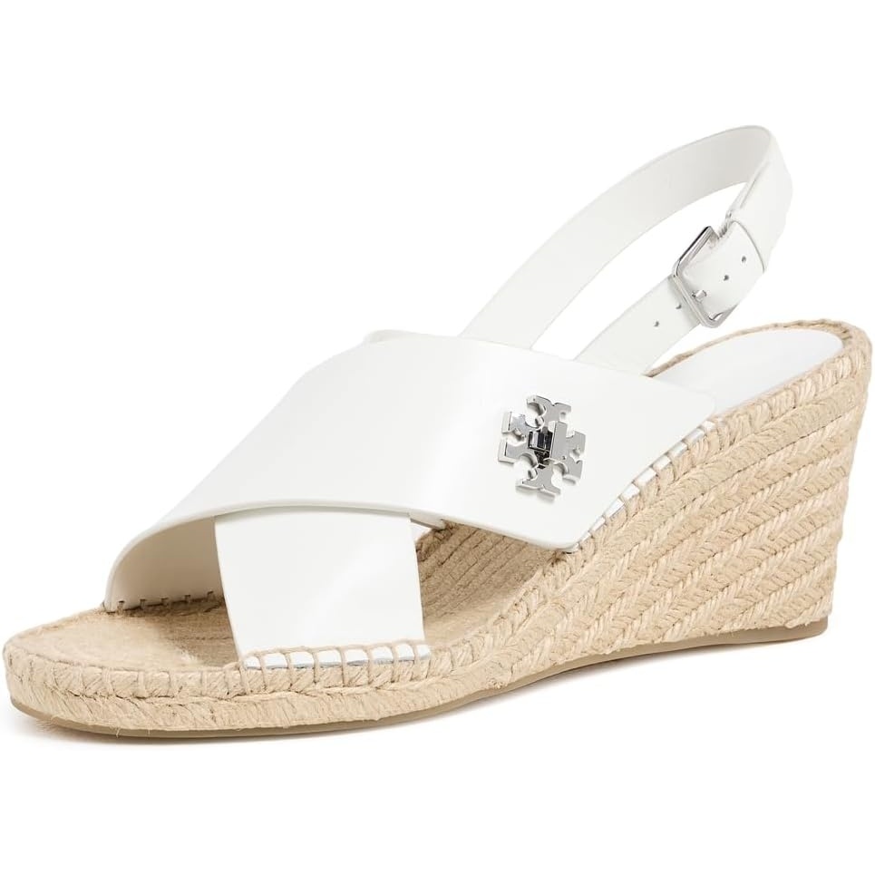 image:imageTory Burch Womens Turnlock Wedge EspadrillesBianco Laredo