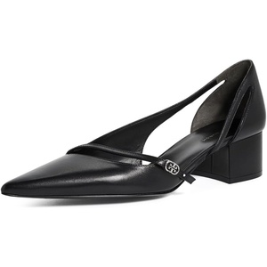 Tory Burch Women’s Double T Buckle D’Orsay Pumps(Perfect Black)