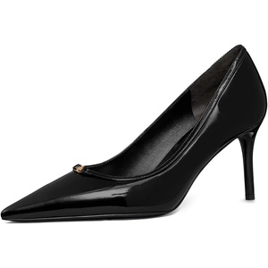 Tory Burch Women’s Double T Buckle Pumps 80mm(Perfect Black Patent)