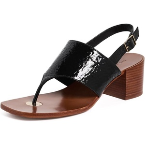 Tory Burch Women’s Double T Coin Heel Sandals 55mm(Perfect Black)
