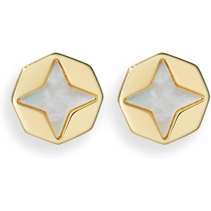 Tory Burch Women’s Forget Me Not Mother of Pearl Stud Earrings(Tory Gold / Mother of Pearl)