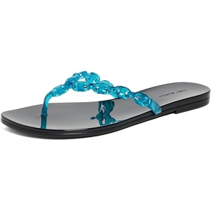 Tory Burch Women’s Gemini Link Jelly Sandals(Deep Blue/Perfect Black)