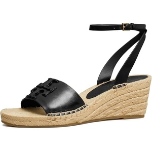 Tory Burch Women’s INES Wedge Espadrilles 50mm(Perfect Black)