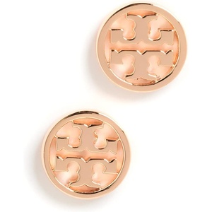 Tory Burch Women’s Icon Circle Stud Earrings(Rose Gold)
