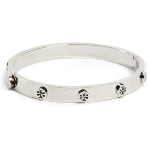 Tory Burch Women’s Icon Hinge Bracelet(Tory Silver)