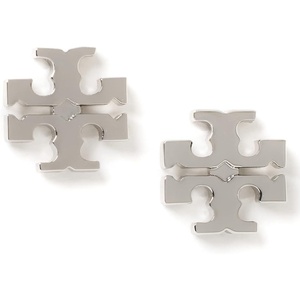 Tory Burch Women’s Icon Stud Earrings(Tory Silver)