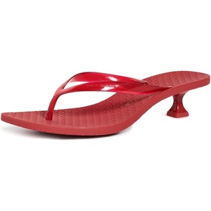 Tory Burch Women’s Jelly Heel Flip Flops 40mm(Toucan Red/Toucan Red)
