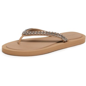 Tory Burch Women’s Kira Chain Flip Flops(Almond Flour)