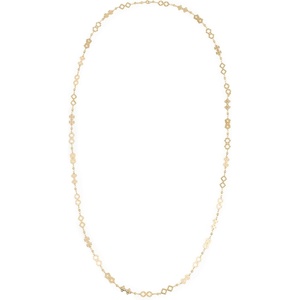 Tory Burch Women’s Kira Clover Long Beaded Necklace(Tory Gold)