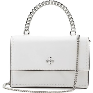 Tory Burch Women’s Kira Deconstructed Mini Top Handle Chain Wallet(Bianco)