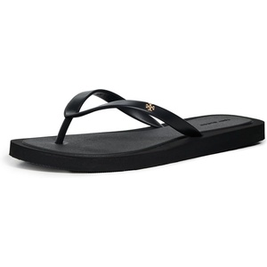 Tory Burch Women’s Kira Padded Flip Flops(Perfect Black/Gold)