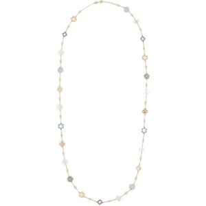 Tory Burch Women’s Long Forget Me Not Pave Necklace(Multi)
