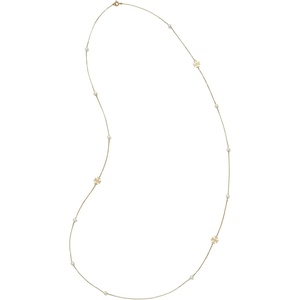 Tory Burch Women’s Long Moondance Pearl Necklace(Gold/Pearl)