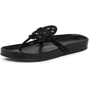 Tory Burch Women’s MILLER CLOUD KNOTTED PAVÉ(Perfect Black)