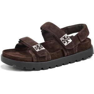 Tory Burch Women’s Mellow Sport Sandals(Dark Cocoa/Perfect Black)
