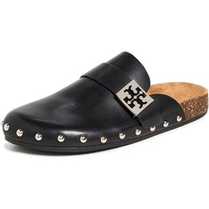 Tory Burch Women’s Mellow Stud Mules(Perfect Black/Silver)