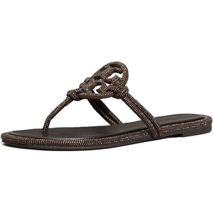 Tory Burch Women’s Miller Knotted Pave Sandals(Cocoa)