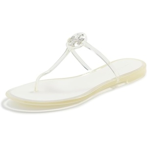 Tory Burch Women’s Mini Miller Jelly Sandals(Clear Silver)