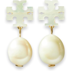 Tory Burch Women’s Moondance Mother of Pearl Drop Earrings(Tory Gold / Mother of Pearl)