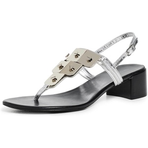 Tory Burch Women’s Multi Screw Heeled Sandals(Silver)