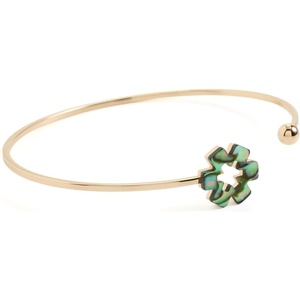 Tory Burch Women’s Open Flower Cuff(Tory Gold/Black/Brown)