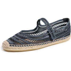 Tory Burch Women’s Open Weave Mary Jane Espadrilles(Bluestone)
