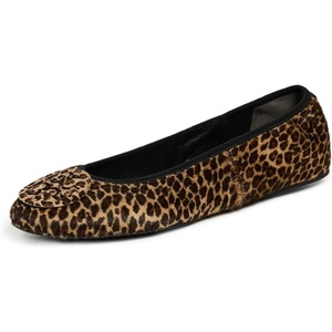 Tory Burch Women’s Reva Travel Ballet Flats(Leopard Multi)