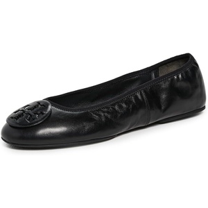 Tory Burch Women’s Reva Travel Ballet Flats(Perfect Black/Perfect Black)