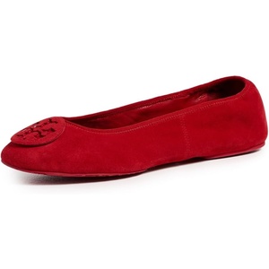 Tory Burch Women’s Reva Travel Ballet Flats(Toucan Red)