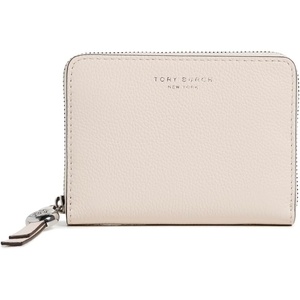 Tory Burch Women’s Romy Medium Zip Around Wallet(Light Cream)