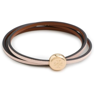 Tory Burch Women’s Romy Multi-Stand Bracelet(Light Brass/Pookie Pink)