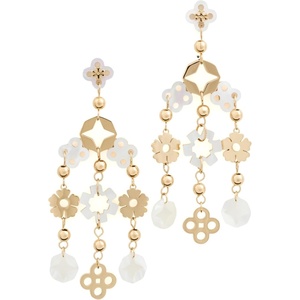 Tory Burch Women’s Small Forget Me Not Chandelier Earrings(Tory Gold / Mother of Pearl)