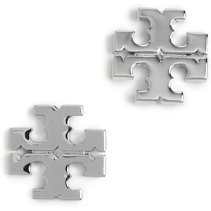 Tory Burch Women’s Small Icon Stud Earrings(Tory Silver)