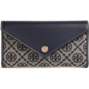 Tory Burch Women’s T Monogram Envelope Long Wallet, Tory Navy, One Size(Tory Navy)